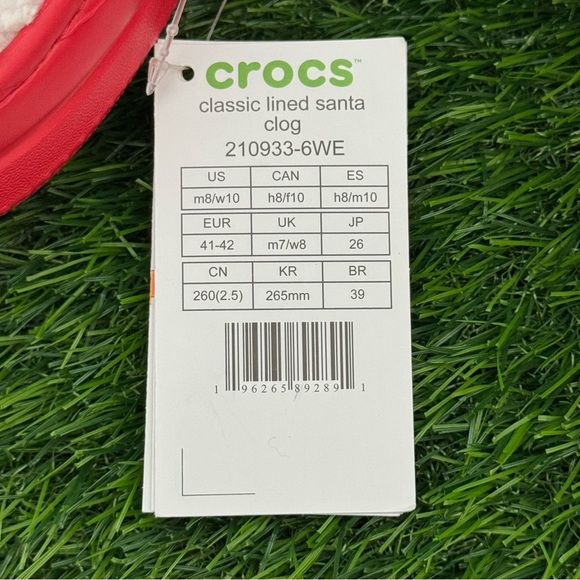 Size 8 Men/10 Women - Crocs Red Santa Claus Fur Lined Black Buckle - 210933-6WE main image 6